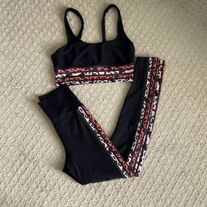 Beach Riot - black- cheetah set
